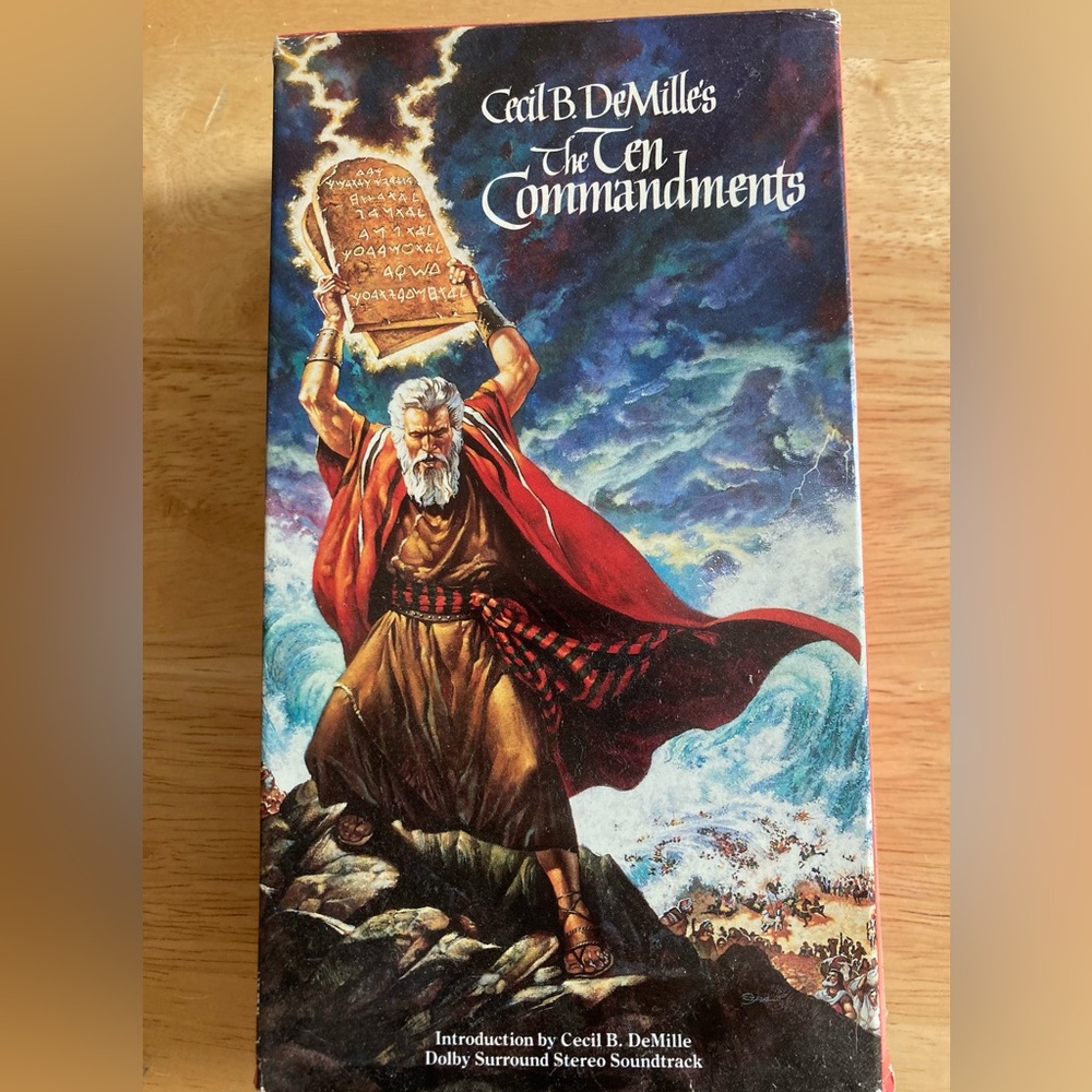 The Ten Commandments movie 2 VHS tapes Paramount Pictures The Ten Commandments